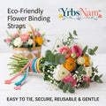 YrbsNam™ Eco-Friendly Flower Binding Straps, Reusable Floral Stem Ties for Bouquets, Wedding Flowers, DIY Arrangements, Florist Supplies, Gentle Plant Support Bands